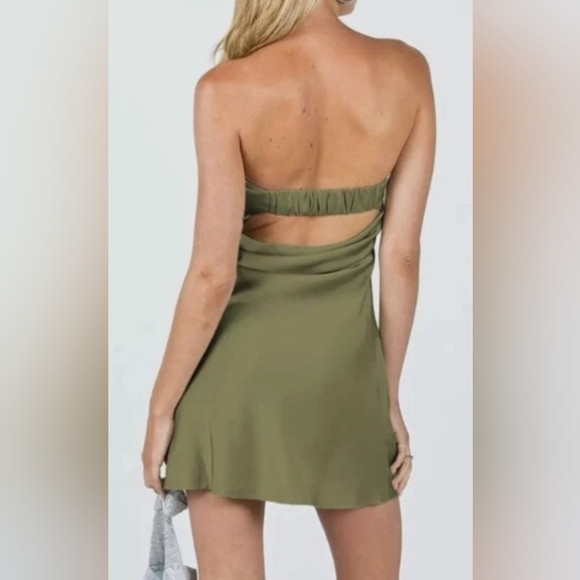 Nwt Olive green strapless mini windsor dress - Picture 7 of 7